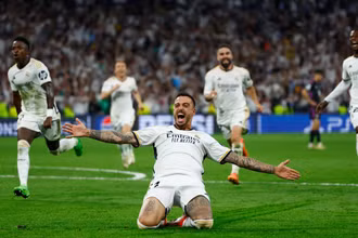 Joselu lập cú đúp giúp Real ngược dòng đánh bại Bayern Munich. (Nguồn: Reuters)