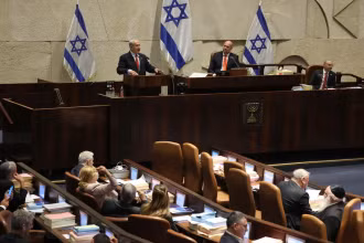 Một phiên họp Quốc hội Israel ở Jerusalem, ngày 23/5/2023. (Ảnh: AFP/TTXVN)