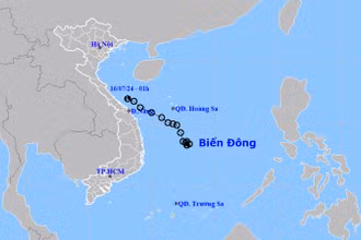 Áp thấp nhiệt đới suy yếu thành vùng áp thấp. (Nguồn: nchmf.gov.vn)