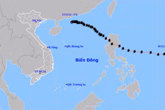 Áp thấp nhiệt đới tiếp tục suy yếu và tan dần. (Nguồn: nchmf.gov.vn)