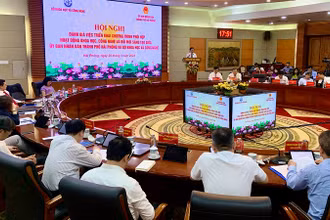 Quang cảnh hội nghị đánh giá kết quả phối hợp hoạt động giữa Bộ Khoa học-Công nghệ và thành phố Hải Phòng.