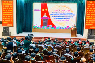 Quang cảnh hội nghị rút kinh nghiệm rà soát, hoàn thiện hồ sơ, danh sách liệt sĩ; xác minh, kết luận địa bàn, lập bản đồ tìm kiếm, quy tập hài cốt liệt sĩ.