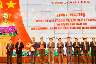 Bí thư Thành ủy Hải Phòng trao Quyết định thành lập Đảng bộ các cơ quan đảng thành phố trực thuộc Thành ủy Hải Phòng