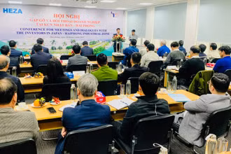 Quang cảnh cuộc đối thoại với các doanh nghiệp trong Khu công nghiệp Nhật Bản-Hải Phòng.