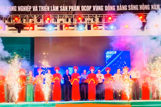 Khai mạc Hội chợ Nông nghiệp và triển lãm sản phẩm OCOP vùng đồng bằng sông Hồng.