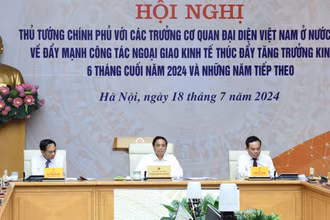 Thủ tướng Phạm Minh Chính chủ trì hội nghị. (Ảnh: TRẦN HẢI)