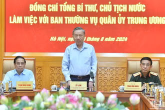 Tổng Bí thư, Chủ tịch nước Tô Lâm phát biểu tại hội nghị. (Ảnh: ĐĂNG KHOA)