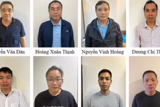 8 bị can trong vụ án.