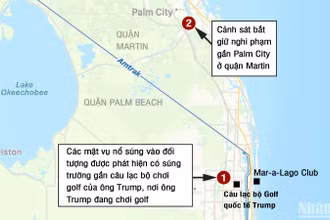 [Infographic] Toàn cảnh vụ nổ súng vào nơi cựu Tổng thống Mỹ Donald Trump đang chơi golf 