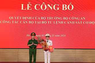 Thiếu tướng Nguyễn Ngọc Vân, Giám đốc Công an tỉnh Sơn La nhận công tác và giữ chức Tư lệnh Cảnh sát cơ động.