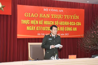 Bộ trưởng Công an Lương Tam Quang chủ trì Hội nghị.