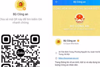 Mạng xã hội Zalo OA của Bộ Công an.