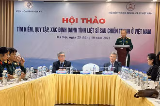 Hội thảo “Tìm kiếm, quy tập, xác định danh tính liệt sĩ sau chiến tranh ở Việt Nam”.