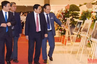 Thủ tướng Phạm Minh Chính dự lễ công bố sản phẩm đạt thương hiệu quốc gia Việt Nam năm 2022.