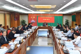 Đồng chí Trần Cẩm Tú chủ trì Kỳ họp thứ 33 Ủy ban Kiểm tra Trung ương. (Ảnh: Đăng Khoa)