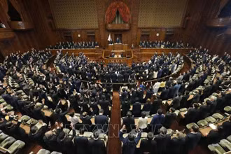 Toàn cảnh phiên họp Hạ viện Nhật Bản tại thủ đô Tokyo. (Ảnh: Kyodo/TTXVN)