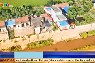 Ngôi nhà là điểm bán lẻ ma túy trong khu dân cư ở xóm Thanh Hùng, xã Giao Thanh, huyện Giao thủy (Nam Định). (Ảnh từ clip phóng sự của VTV)