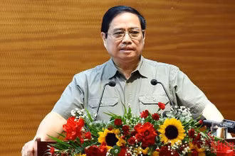 Thủ tướng Phạm Minh Chính phát biểu tại buổi làm việc. (Ảnh: TRẦN HẢI)