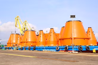 Các hầm than và phễu chứa than do Doosan Vina cung ứng cho Nhà máy nhiệt điện Vân Phong 1.