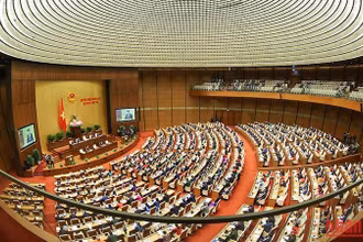 Phiên khai mạc kỳ họp thứ ba, Quốc hội khóa XV. (Ảnh: DUY LINH)