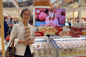Hàng Việt Nam được bày bán tại Aeon Nhật Bản.