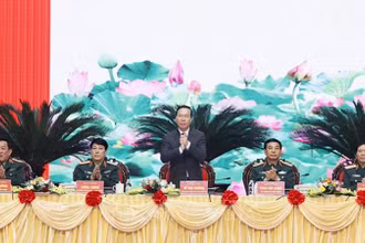 Chủ tịch nước Võ Văn Thưởng dự và chỉ đạo hội nghị. (Ảnh: Thống Nhất/TTXVN)