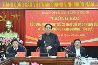 Đồng chí Nguyễn Văn Yên, Phó Trưởng Ban Nội chính Trung ương phát biểu tại buổi làm việc. (Ảnh: ĐĂNG KHOA)