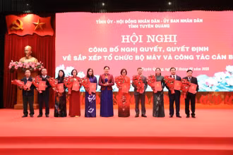 Công bố Nghị quyết, Quyết định về sắp xếp tổ chức bộ máy và công tác cán bộ tỉnh Tuyên Quang.