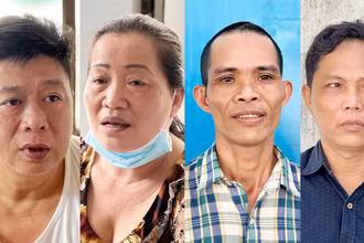 Các đối tượng lừa đảo bị giam giữ. 