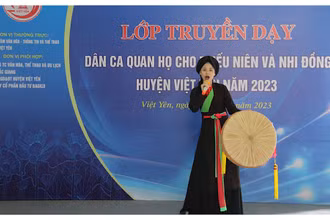 Huyện Việt Yên (Bắc Giang) chăm lo phát triển dân ca quan họ.