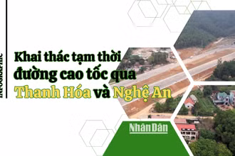 Khai thác tạm thời đường cao tốc qua Thanh Hóa và Nghệ An