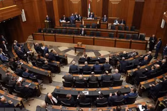 Quang cảnh một phiên họp Quốc hội Liban bầu Tổng thống tại Beirut. (Ảnh: AFP/TTXVN)