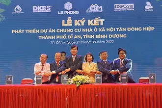 Ký kết hợp tác phát triển dự án chung cư nhà ở xã hội Tân Đông Hiệp tại thành phố Dĩ An, tỉnh Bình Dương.