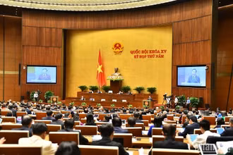 Toàn cảnh phiên khai mạc Kỳ họp thứ 5, Quốc hội khóa XV.