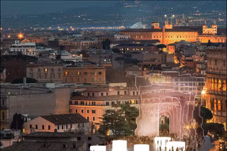 Phối cảnh biểu tượng của Rome Expo 2030 tại thành phố Rome. (Nguồn: Đại sứ quán Italy tại Việt Nam)