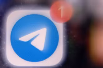 Biểu tượng ứng dụng Telegram. (Ảnh: AFP/TTXVN)
