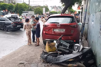 Hiện trường vụ tai nạn.
