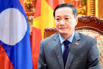 Đại sứ Việt Nam tại Lào Nguyễn Bá Hùng. (Ảnh: Trịnh Dũng)