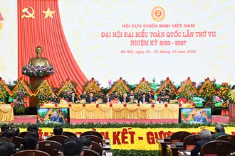 Quang cảnh Đại hội đại biểu toàn quốc Hội Cựu chiến binh Việt Nam lần thứ VII.