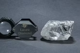 Viên kim cương trắng. (Nguồn: Lucara Diamond.TTXVN)