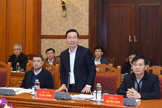 Thường trực Ban Bí thư Võ Văn Thưởng phát biểu tại hội nghị. (Ảnh: Duy Linh)