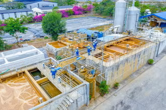 Trạm xử lý nước thải của Khu xử lý chất thải Quang Trung.