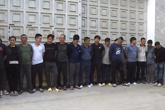 Các đối tượng trong chuyên án bị bắt giữ.