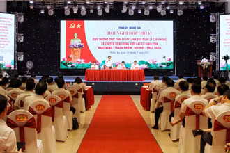 Toàn cảnh hội nghị đối thoại.