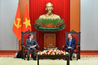 Tổng Bí thư Tô Lâm tiếp ông Maeda Tadashi, Chủ tịch Hội đồng quản trị Ngân hàng hợp tác quốc tế Nhật Bản.