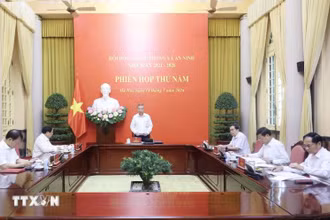 Chủ tịch nước Tô Lâm chủ trì Phiên họp thứ 5 Hội đồng Quốc phòng và An ninh. (Ảnh: TTXVN)