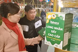 Người tiêu dùng tiếp cận đặc sản vùng miền tại Hội chợ nông sản Hà Nội do HPA tổ chức. (Ảnh: Hoài Nam)