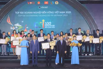Acecook Việt Nam được trao chứng nhận Top 100 Doanh nghiệp bền vững 2023.