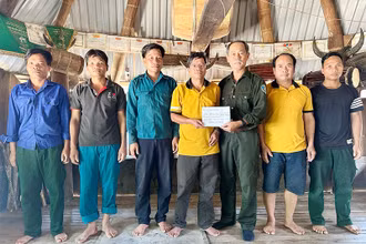 Khen thưởng nhóm tuần tra cộng đồng tại huyện Đông Giang và Tây Giang đã giải cứu động vật quý hiếm.