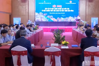 Quang cảnh hội nghị bảo vệ và phát triển nguồn lợi thủy sản - Vì một ngành thủy sản xanh và phát triển bền vững.